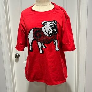 Georgia bulldog sequined t shirt.